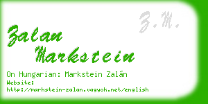 zalan markstein business card